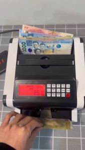 Money Counter Machine Automatic Bill Counter Machine Cash Bill Counting Machine Electronic Money Detector for fake money Multi Currency Banknote Counting Machine Currency Money Bill Counter with UV/MG Counterfeit Detection LED Display for New Bills Banks