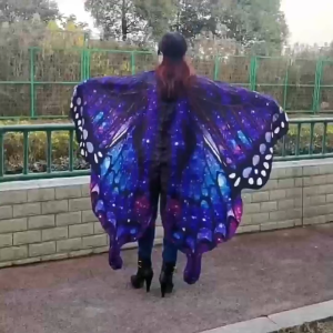 เสื้อคลุม Halloween Butterfly Cape Decorative Cape Cape European Belly Dance ปีกผีเสื้อขนาดใหญ่ halloween costume women ปีกผีเสื้อใหญ่