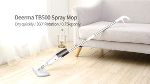 Deerma TB500 Water Spray Mop 360 Degrees Rotating 350mL Water Tank Mop & Cleaning Cloth