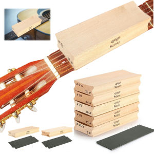 Guitar Sanding Block Wooden Dual Purpose Radius Sanding Blocks Fret Wire Leveling Fingerboard Luthier Tool for Guitar Bass