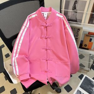 SUOSHE | Extra Large Chinese Style Collar Button Mandarin Jacket