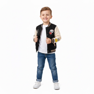 Jaket Baseball Varsity Anak Laki Laki Bahan Fleece Tebal dan Premium Distro Usia 2-8 Tahun