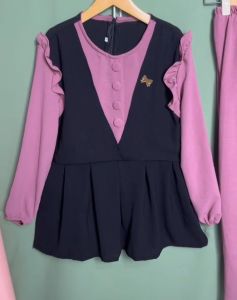 Setelan Anak Perempuan Crinkle Airflow 2-12 Tahun DelianiKids Terbaru 2023 DR-01