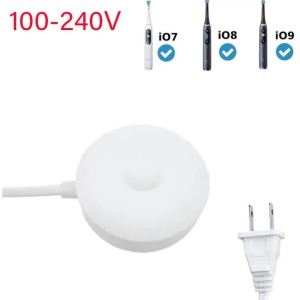 Bộ Sạc Thay Thế Tương Thích Với Bàn Chải Đánh Răng Điện Oral-B iO7 iO8 iO9 iO9S iO10S Adapter Sạc 100-240V Phích Cắm EU US UK