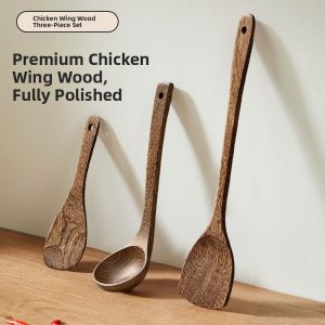 Antibacterial Teak Wood Spatula Non-Stick Pan Special Stir-Fry Kitchen Utensils Soup Spoon Rice Spoon Wood Spoon