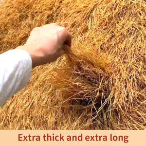 Synthetic Thatch Grass Roof 25mx1m Inch Mexican Yellow Artificial Straw Roll for Tiki Bar Hut Patio Party Palapa Resort beachThatch Roofing Decorations