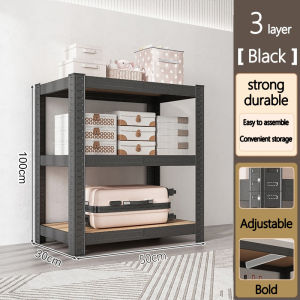 3~6 Layer Stainless Steel+Wooden Bookshelf  Weight 400KG Adjustable Height Steel Rack Boltless Rack