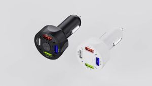Tẩu Sạc Nhanh Ô Tô - Tẩu Sạc Điện Thoại Tự Ngắt Thông Minh Qualcom 3.0 4 Cổng USB 12v-24v Mẫu Mới Cho Các Xe