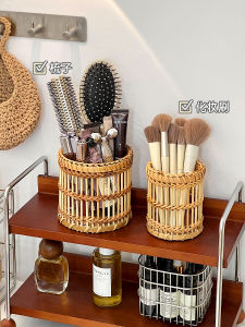 Hộp Đựng Chổi Trang Điểm Bằng Tre Cao Cấp Hộp Đựng Son Môi Mỹ Phẩm Bộ Đồ Lưu Trữ Chổi Trang Điểm Để Bàn Bằng Tre