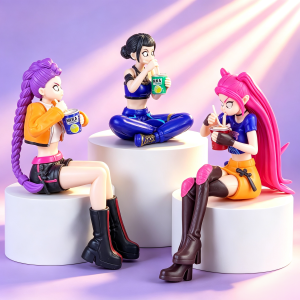 Bandai | Anime Style Figure Set Cute Cartoon Collectible Figurines Mini Display Model Desktop Ornament Home Table Decoration Present Birt