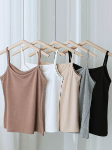Black Modal Basic Small Strap Vest Womens Inner Wear Summer Anti-Light Slim Fit Base Layer Top Tank Top Underwear