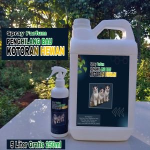 Penghilang  BAU PESING KOTORAN HEWAN KUCING | SUGAR GLIDER | DOGGY | KELINCI | MARMUT 5 Liter Gratis 250ml