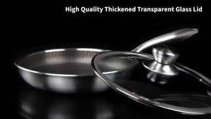 Innerwell Stainless Steel Frying Pan Nonstick Frying Pan with Lid 89.511 Inch Honeycomb Stainless Steel Skillet Woks Pan