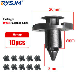 RYSJM | 8mm Plastic Auto Fasteners Rivets Clips 10/20/30/50pcs Car Bumper Door Panel Fender Liner Retainer Push Pin Clip Repair Parts