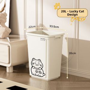 Covered Square Household Trash Can 40L