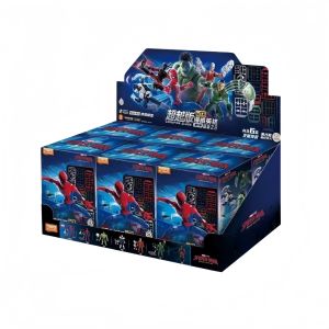 BLOKEES Marvel Spider-Man Action Figure Galaxy Version Series 5 & Champion Class Lite Series 1 Poseable Model Kit Collectible To
