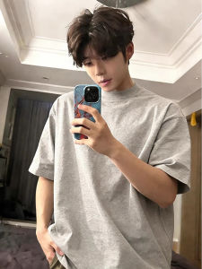 ZHUOCAN | Cleanfit Lightweight Grey Short Sleeve Cotton Tshirt