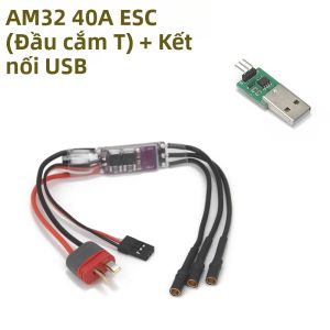 AM32 Bộ Điều Khiển Tốc Độ Không Chổi Than ESC 40A 65A 80A 32-bit Cho RC Drone Crawler Car Hỗ Trợ Tín Hiệu PWM/DSHOT/Sine USB/TypeC Có Thể Điều Chỉnh