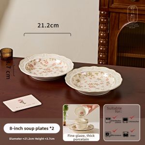 Vintage Home Dinner Plate Rose
