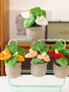 Móc Khóa Móc Treo Hình Cây Cảnh Bằng Nhựa Cho Trẻ Em Quà Tặng Sinh Nhật Đồ Chơi Búp Bê Nhồi Bông Tượng Mô Phỏng Cho Bé Gái