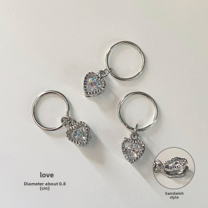 Punk Metal Dirty Braid Ring Buckle Individual Double Tail Hair Clip Hip Hop Trendy Cool Hair Accessories for Europe and America