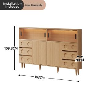 Ultra-Thin Aesthetic Storage Cabinet Wall-Mounted Wooden