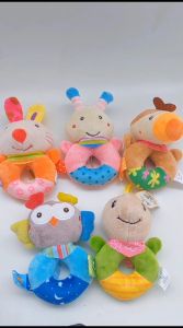 [BIG SALE] Mainan Bayi Rattle Bentuk Bulat Rattle Donut Donat Bahan Plush Cocok Untuk Hampers