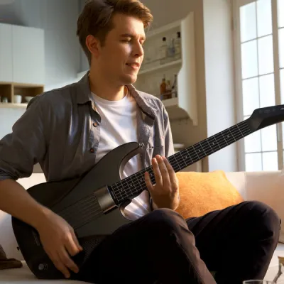Aeroband Guitar painless finger solution with hard casing and microphone