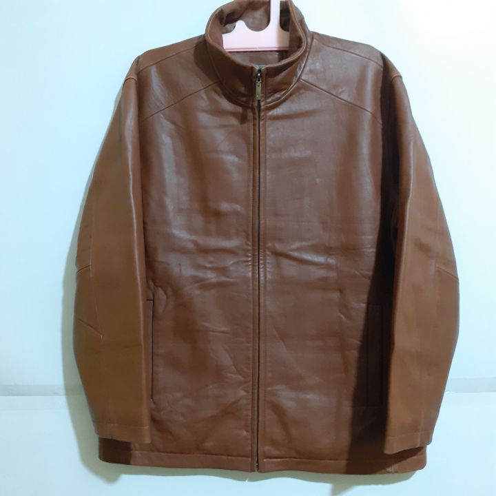 JAKET KULIT SEKEN IMPORT PRIA GALAXY XL BESAR