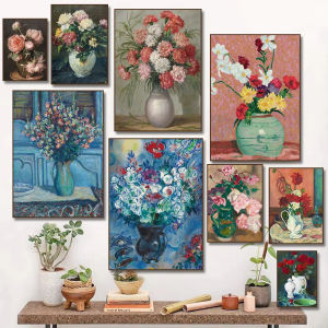 Jigsaw Puzzle 1000PCS-50X70CM Antique Vase Flowers Still Life Vintage Art Brain Teaser Puzzle Calming Hobby Gift