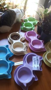 TEMPAT MAKAN KUCING ANJING Uk.JUMBO DOUBLE KEPALA ANTI SEMUT JUMBO