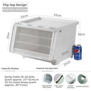 DIHUANTUO | Child Friendly Transparent Latchable Storage Box