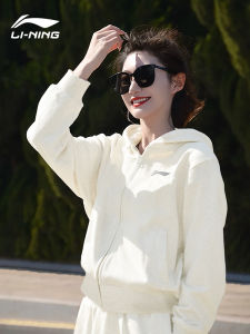 Bộ Đồ Thể Thao Nữ Li Ning Mùa Xuân Thu Dài Tay Áo Nỉ Dệt Kim Thoáng Khí Chạy Bộ Thể Dục Hai Mảnh Áo Nỉ Dệt Kim