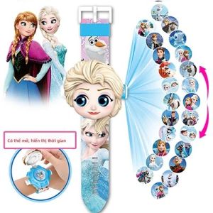 Đồng Hồ Kỹ Thuật Số Dành Cho Trẻ Em Disney Princess Elsa Spiderman Dành Cho Bé Gái Bé Trai Đồng Hồ Chiếu Hình Minnie Dành Cho Trẻ Em Với 24 Hình Ảnh Dây Cao Su