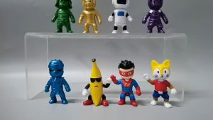 16Pcs Action Figure Stumble Guys Set Mainan Pajangan Miniatur Topper Kue Pajangan Mainan Stamble