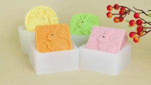 Easter Bunny Silicone Soap Molds for Soap Making Rabbit Family DIY Scented Plaster Candle Molds DIY Home Decor Handmade Gift