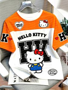 52TOYS | Womens T-shirt Hello Kitty 3D Printed T-shirt Mens and Womens Sportswear Fashion Sportswear Oversized Sports Childrens Top