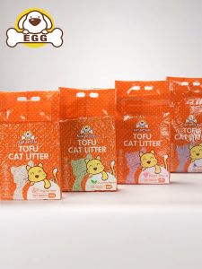 EGG 2KG Tofu Cat Litter: Fast Clumping, Deodorized, Degradable & 4 Scent Options