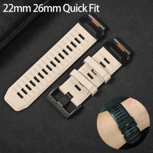 22/26mm Fluororubber Strap For Garmin Fenix 8 7X 7Pro Epix Pro Gen2 47/51mm QuickFit For Garmin Fenix 6 6X Pro 5XPlus Watchband