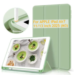 2026 Pencil Slot Tablet Case for IPad A19 12th A16 11th Air 8 5/4 11/13 M4 M3 M2 Pro 11 10th 7 8 9th 5/6th Liquid Silicone Cover