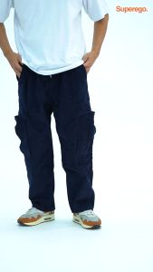 Superego Baggy Relaxed Cargo Corduroy Pants Navy Black BCC01B