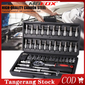 **【Ready Stok】MOFOX 46Pcs Socket Wrenches Set Professional Car Motorcycle Repair Mechanical Workshop Tools Kit**