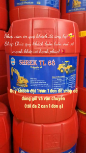 Thủy lực Nhớt 10 Shrek TL68 18lit Màu Vàng dùng cho máy Xúc xe Cuốc xe Nâng đổ Ben ô tô