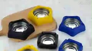 Asbak Variasi Warna Warni Asbak Stainless Anti Karat Motif Bintang Bulat Segi Hiasan Meja Ekonomis