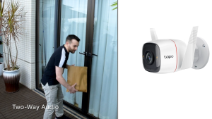 TP-Link Tapo C320WS Camera 2K 4MP Outdoor Security WiFi Camera Two-Way Audio Starlight Night Vision Weatherproof MicroSD Card Slot (up to 256 GB)