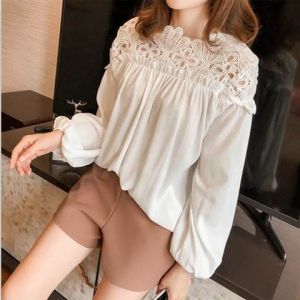 Wouey Korean Style Loose Off Shoulder Women's Blouse