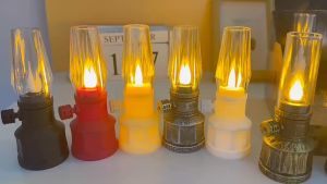Đèn Dầu Led Điện Tử Dùng Pin Phong Cách Cổ Điển Chất Liệu Nhựa Cao Cấp Cho Ánh Sáng Lung Linh Như Nến Thật