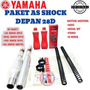 PAKET AS SHOCK DEPAN KODE 28D YAMAHA ORIGINAL 100% GARANSI UNTUK MOTOR MIO SOUL GT FINO X-RIDE DLL..
