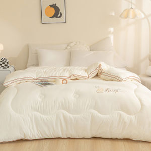 Thick Winter Quilt 10 Pounds 12 Pounds Warm Cotton Quilt for Students Dormitory Single Bed Four Seasons Universal Polyester Fiber