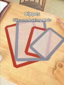 Silicone Baking Mat with Grid 12"x8" Quarter Sheet Ultra Thick Reusable Non-Stick Oven Liner Sheet for Cookies Macarons